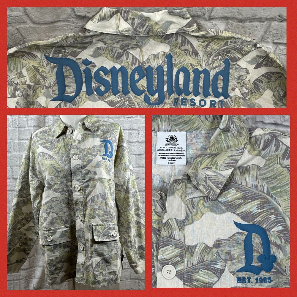 Disneyland Jungle Cruise XL Adult Unisex Spirit Jersey Button-Up Tropical Jacket